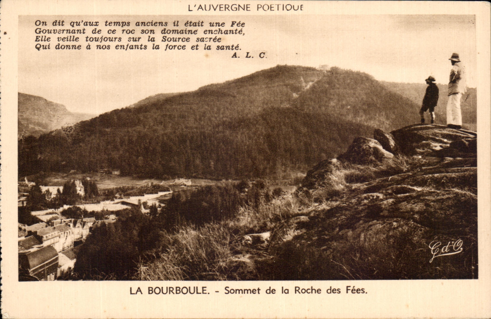 CPA Bourboule Summit of the Rock of the Fairies