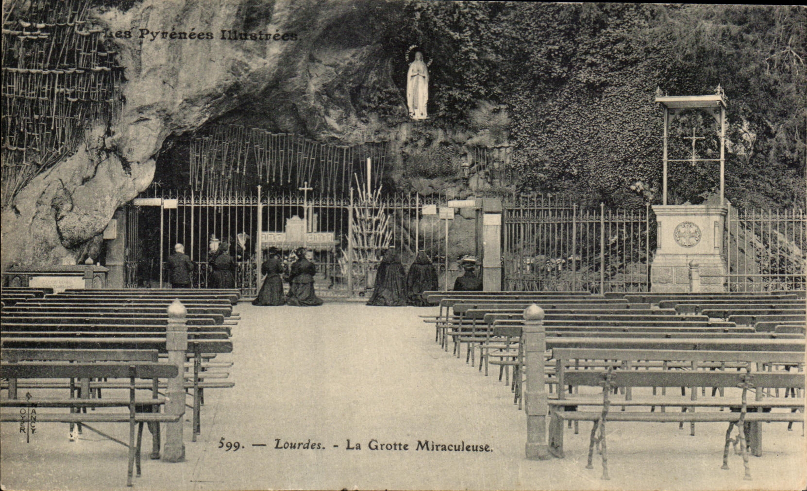 CPA Lourdes the Miraculous Cave