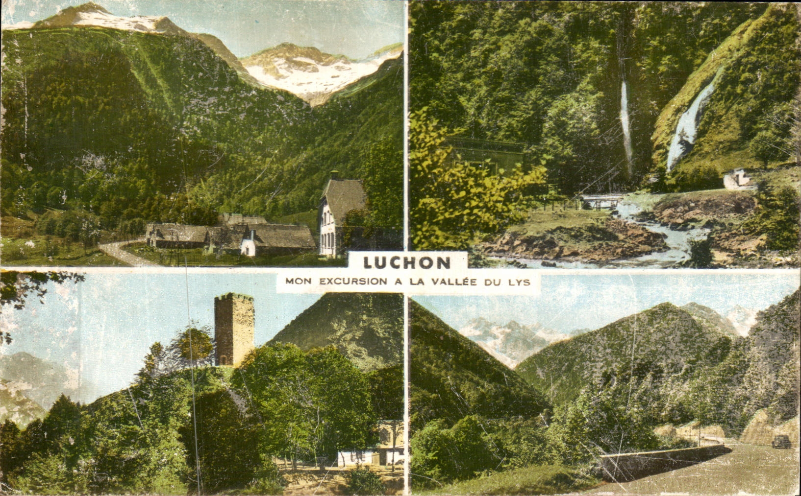 CPA Luchon Vallee of the Lily Cascades of Hell Castelvieil Route of I' Hospice of France