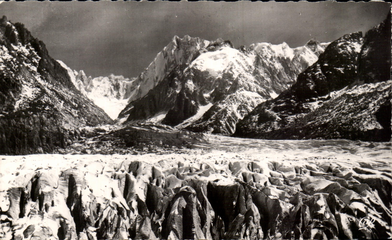 CPA Chamonix Mont Blanc Seracs Jorasses and I' Aiguille of Tacul