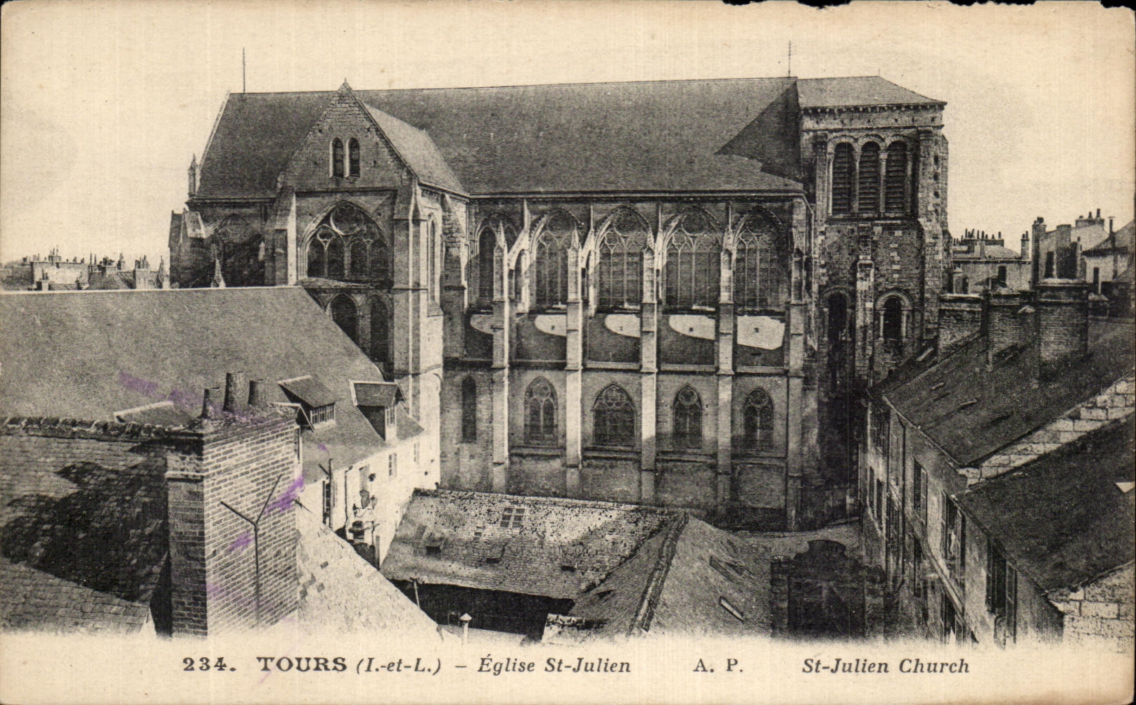 CPA Tours Eglise St Julien