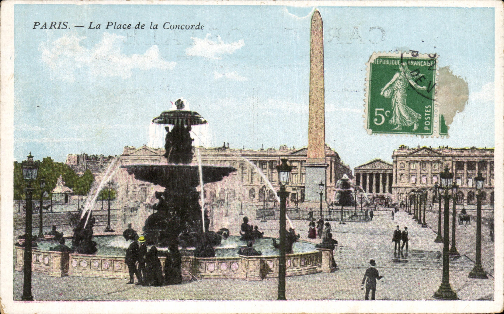 CPA Paris the Place Of the Harmony