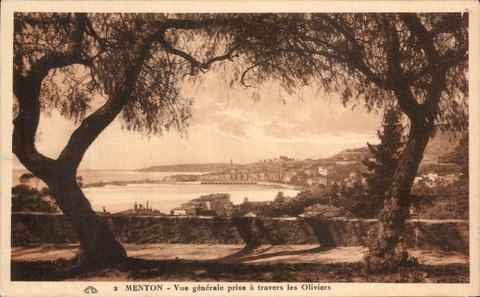 CPA Menton View Taken Through Oilviers