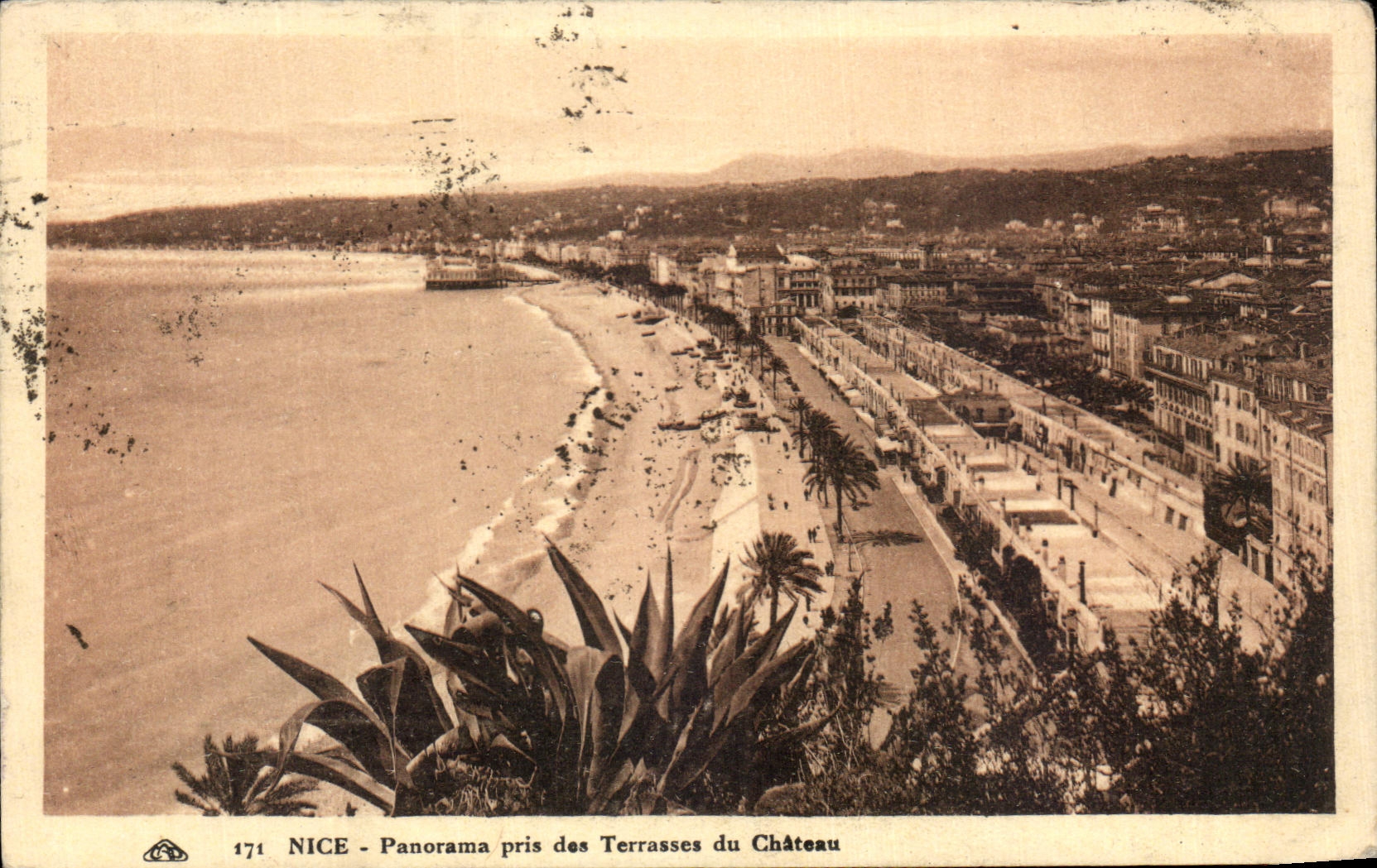Panorama de CPA Niza tomado de las terrazas del castillo