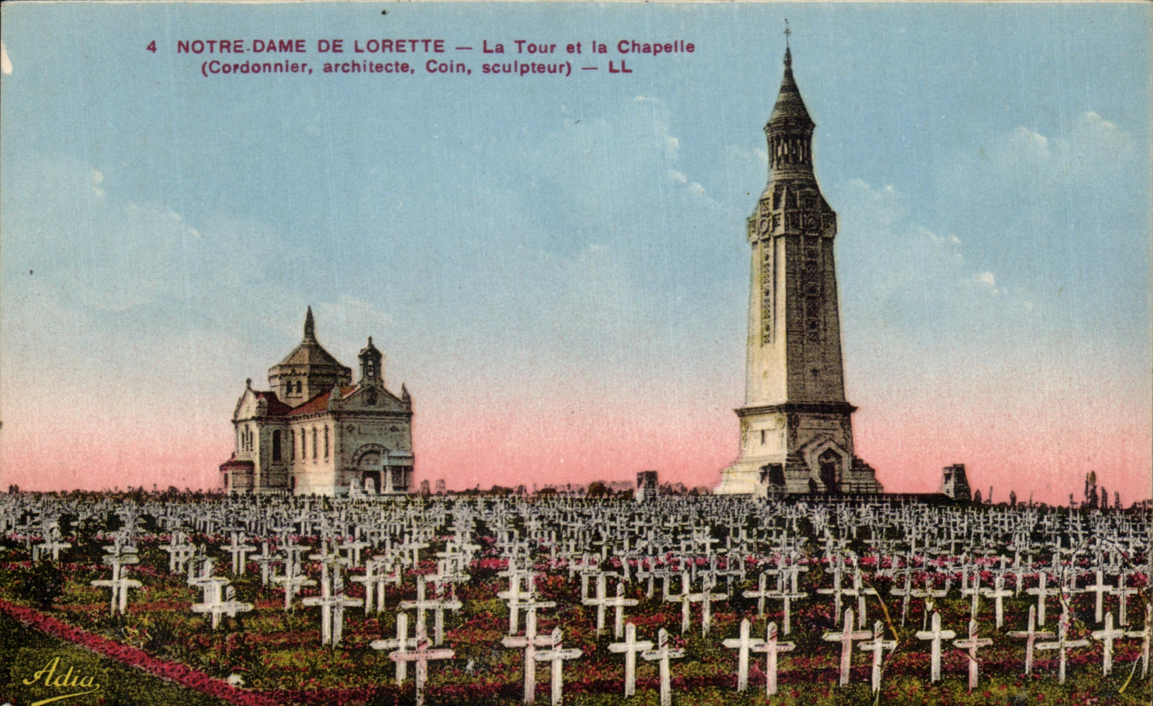 CPA ND de Lorette Vue Notre Dame La tour et la chapelle