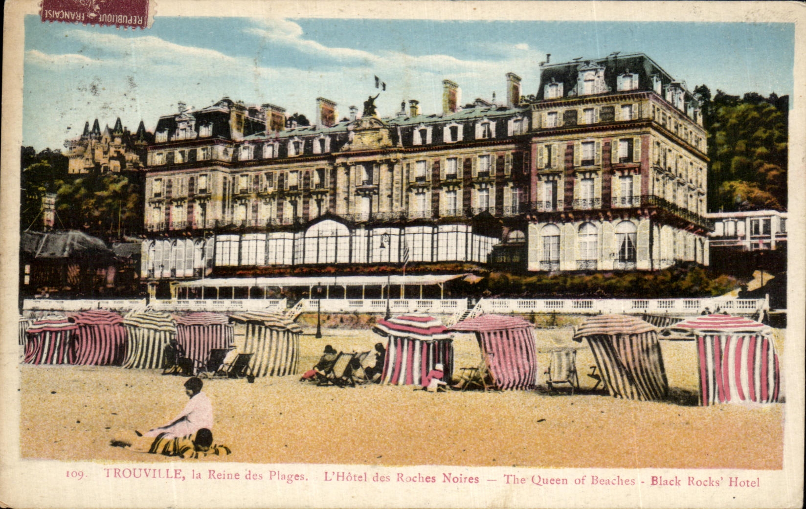 CPA Trouville the Queen of the Beaches the Hotel of the Black Rocks
