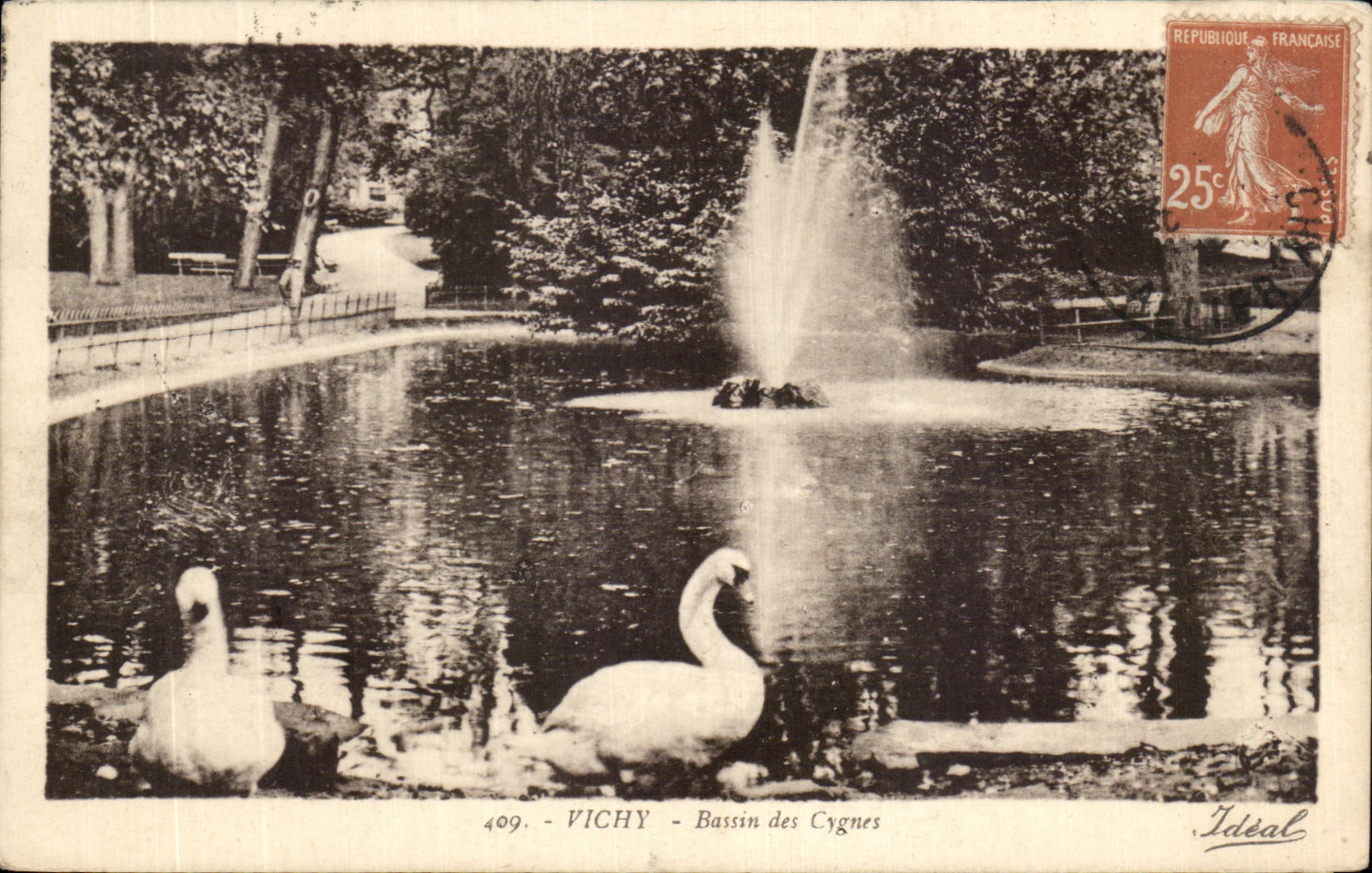 CPA Vichy Bassin des Cygnes