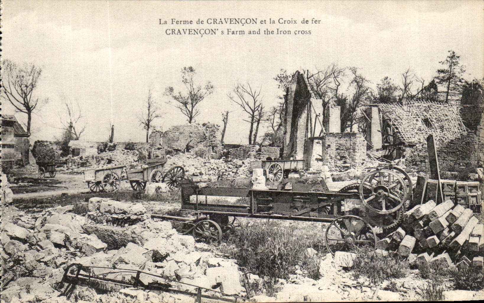 CPA the Farm of Cravencon and the Iron Militaria Cross