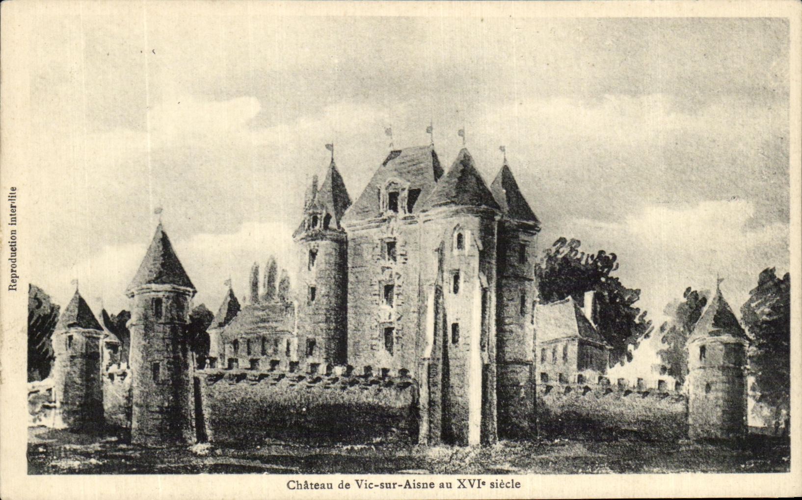 CPA Castle of Vic on Aisne with 16th