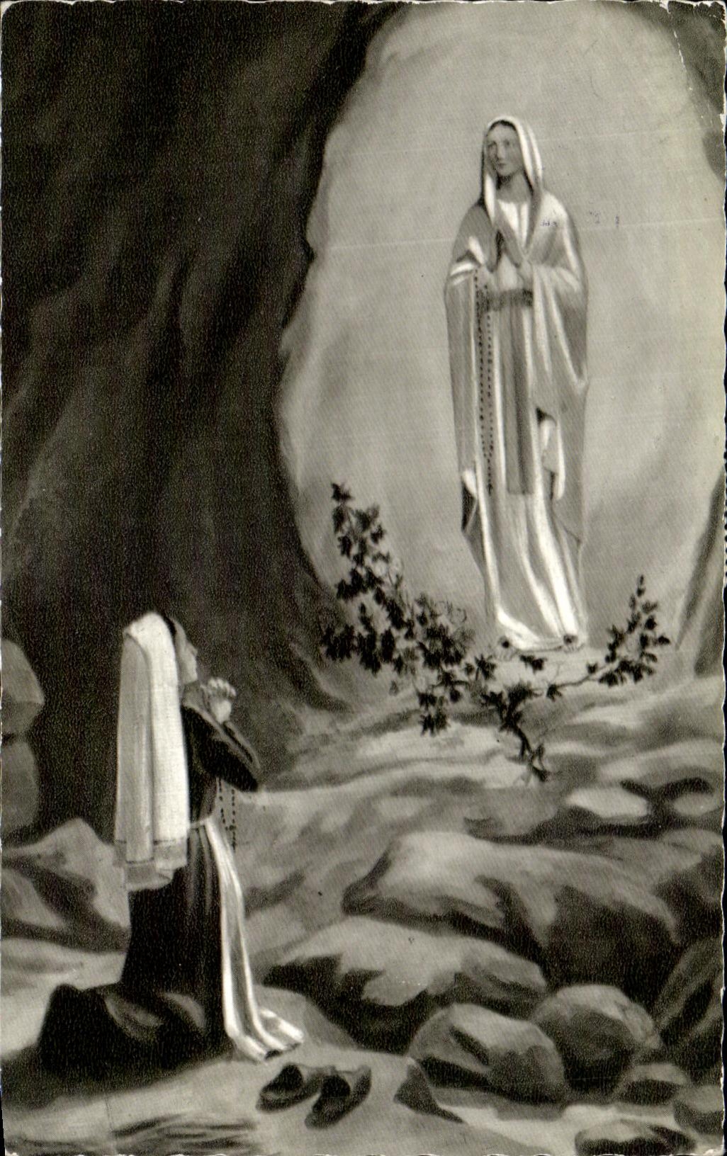 CPA Lourdes Appearance of the Virgin