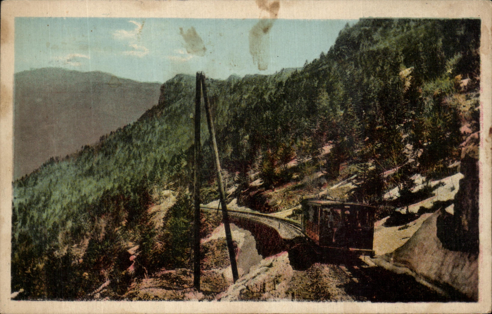 CPA Aix les Bains Railroad of Revard