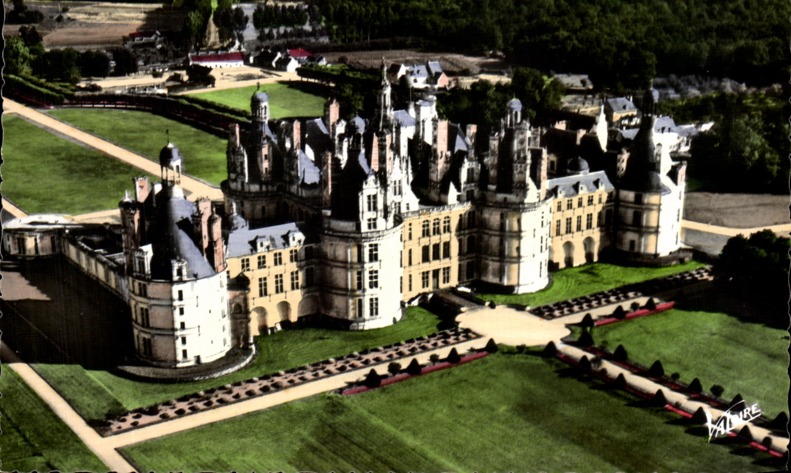 CPA Les Merveilles Du Val De Loire Chambord Le Chateau Vu D'Avion
