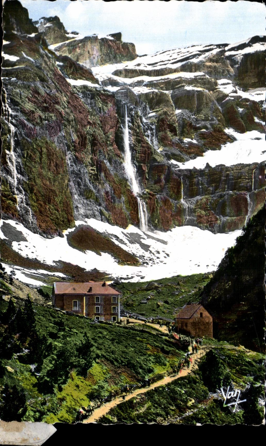 CPA Gavarnie the Hotel of the Circus and the Large cascade