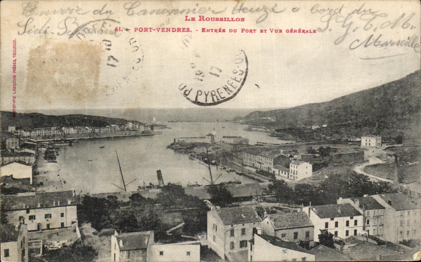 CPA Roussillon Vendres Port Entrance Of the Port and View