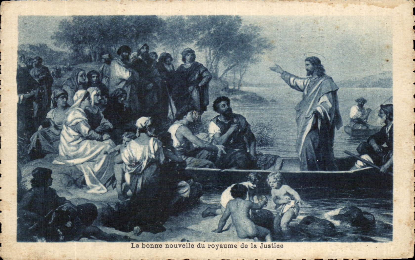 CPA La Bonne nouvelle du royaume de la Justice Jesus Christ