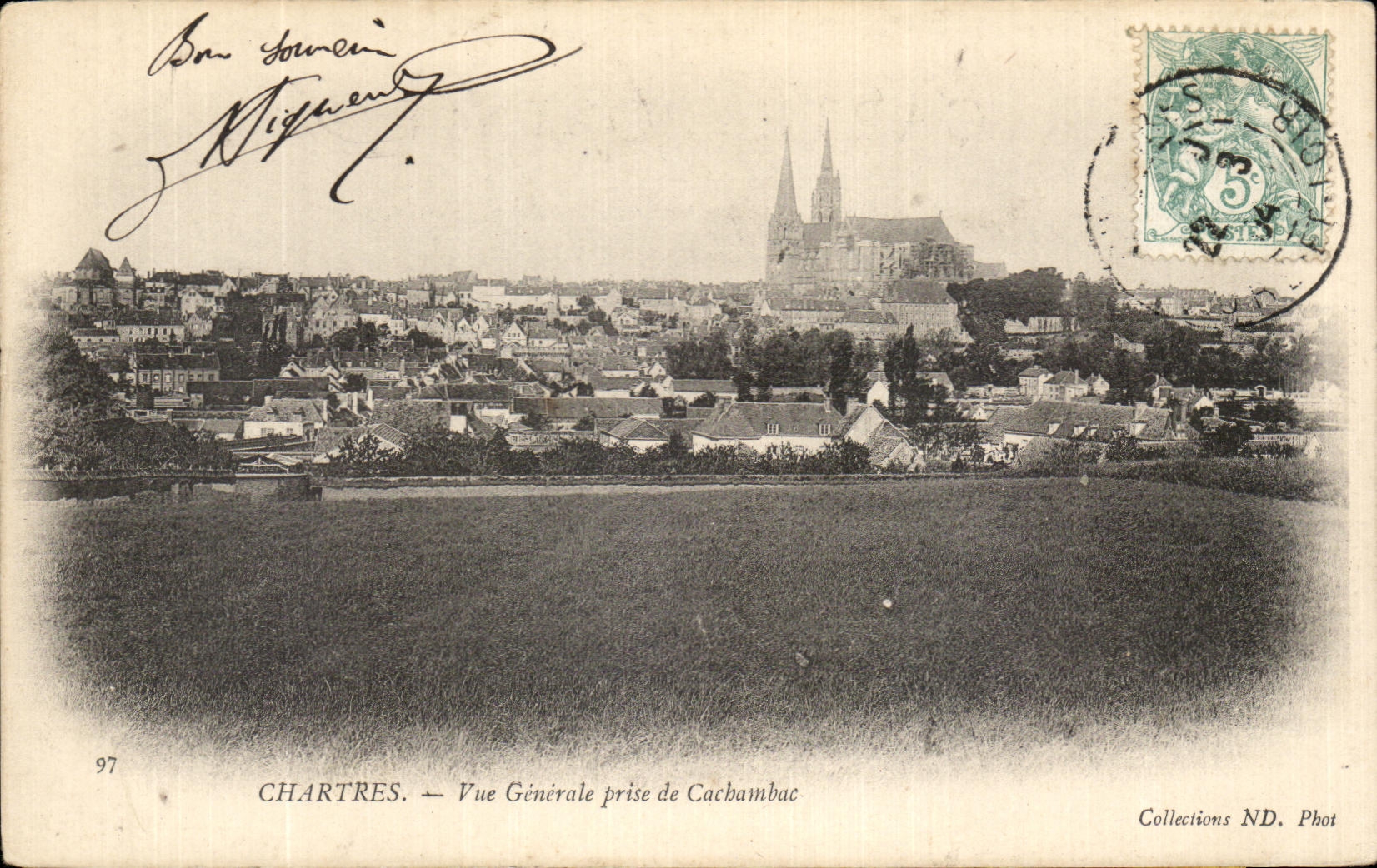 CPA Chartres View taken of Cachambac