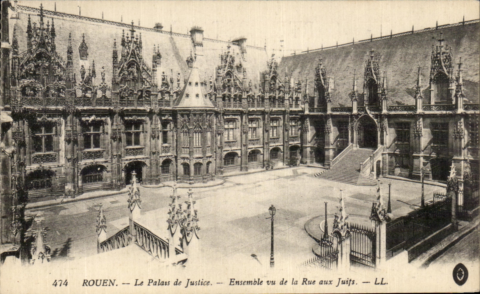 CPA Rouen Law courts Unit seen of the Street to the Jews