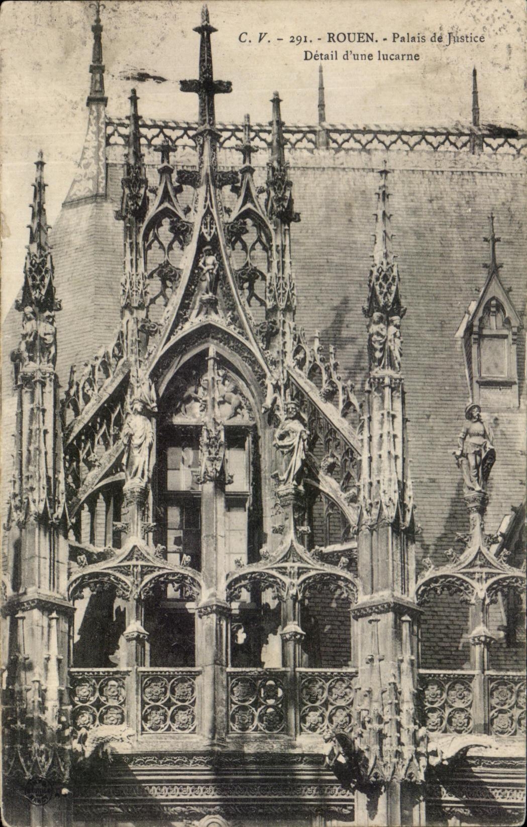 CPA Rouen Law courts Detail of an attic window