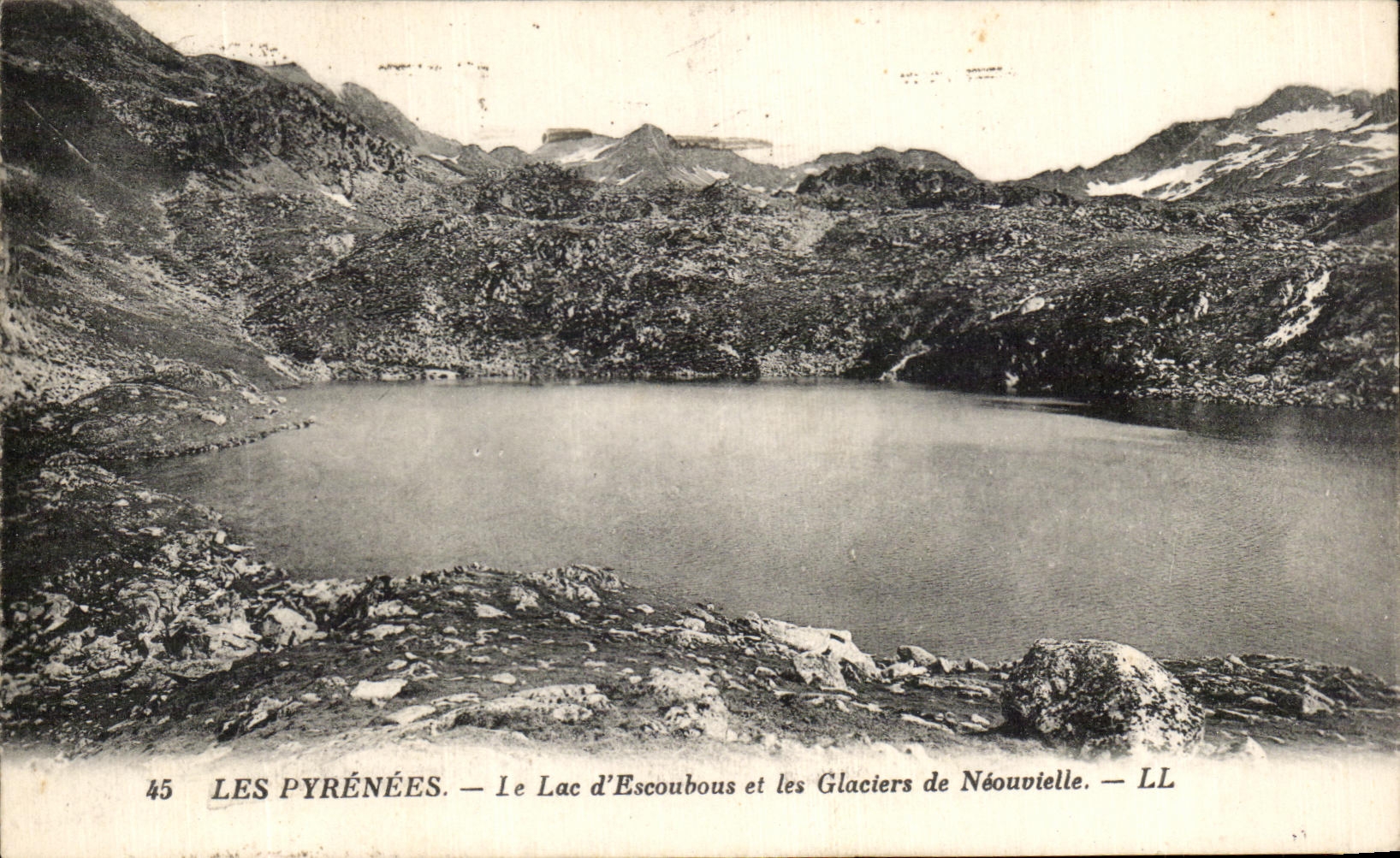 CPA the Pyrenees the Lake Escoubous and Glaciers of Neouvielle