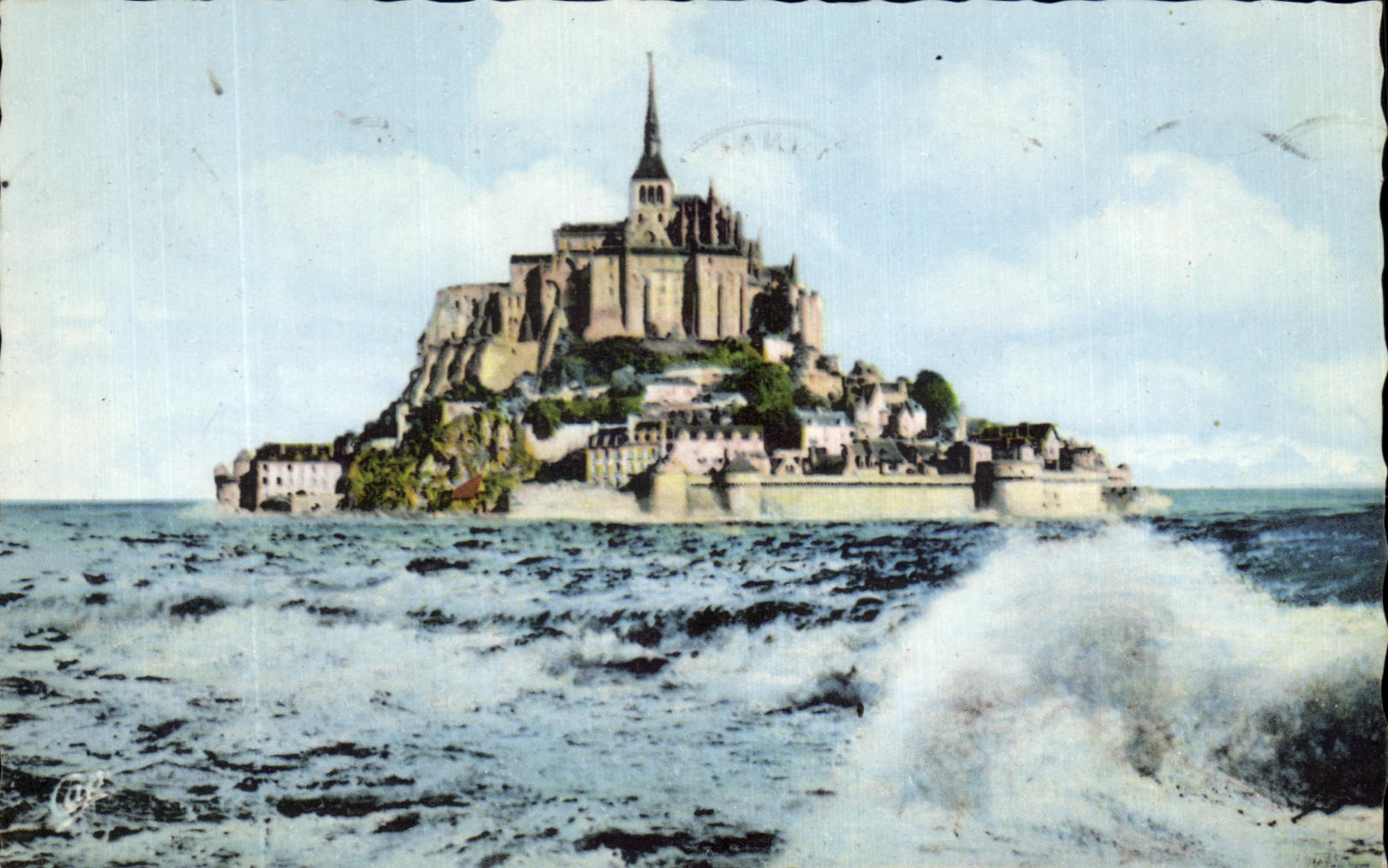 CPA the Mount St Michel has high tide
