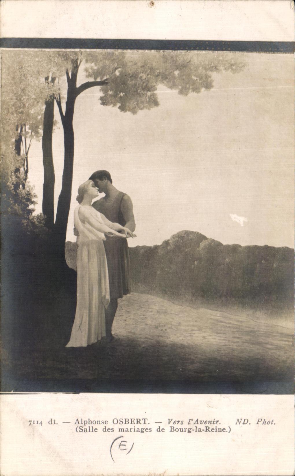 CPA Alphonse Osbert Vers I'Avenir Salle des mariages de Bourg la reine 