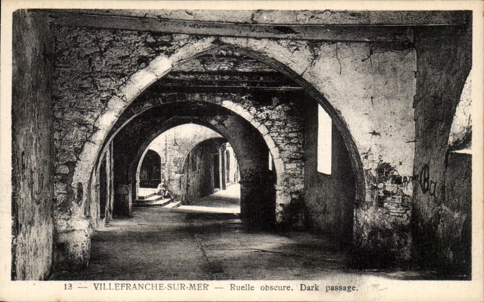 CPA Villefranche On Sea Obscure Lane