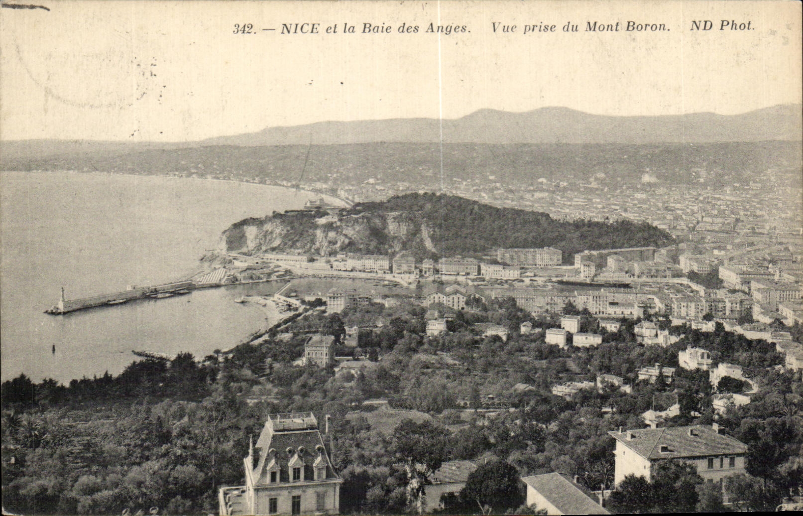 CPA Niza y la bahia de los angeles vistos del montaje del boro