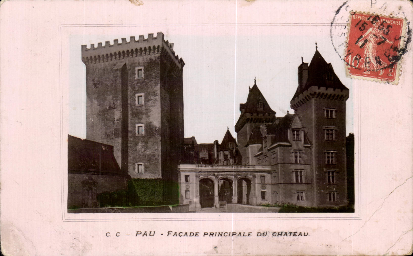 CPA Pau Facade Principale Du Chateau