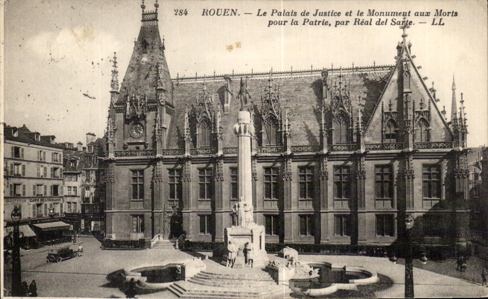 CPA Rouen Law courts and War memorial For the Fatherland by Real del Sarte