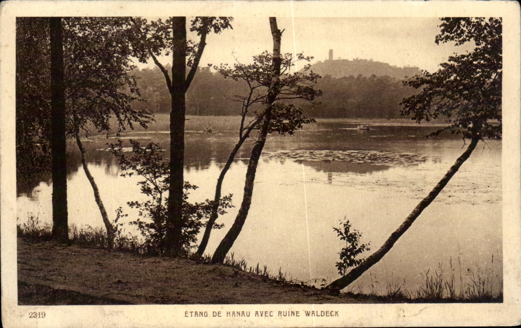 CPA Etang De Hanau With Waldeck Ruin