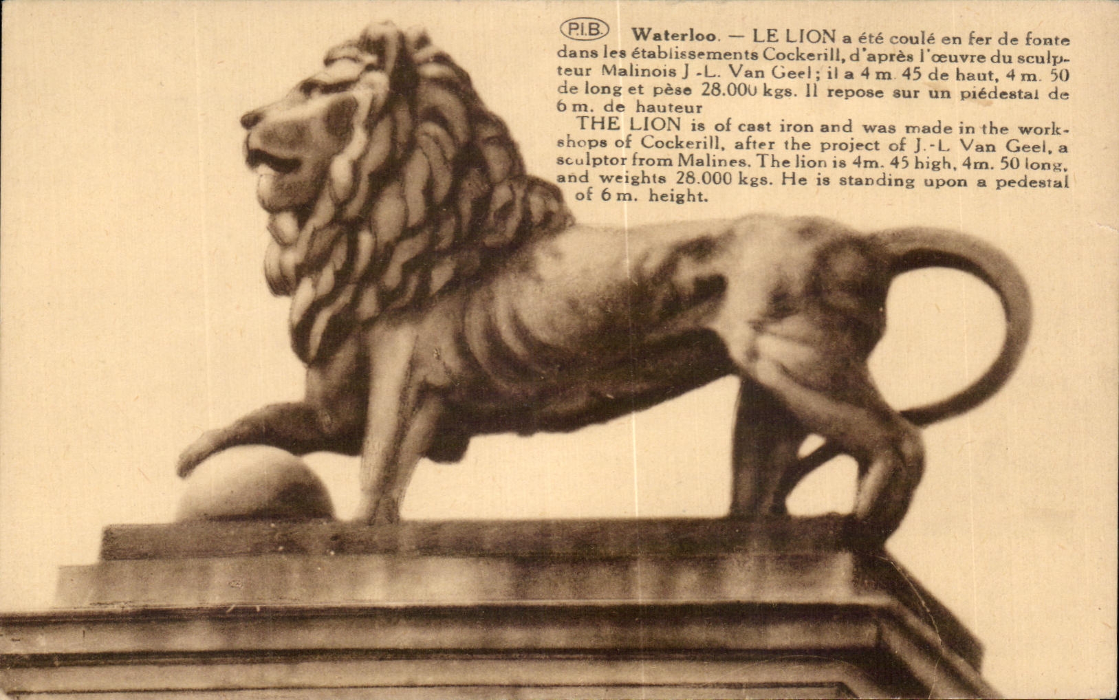 CPA Waterloo Le lion 
