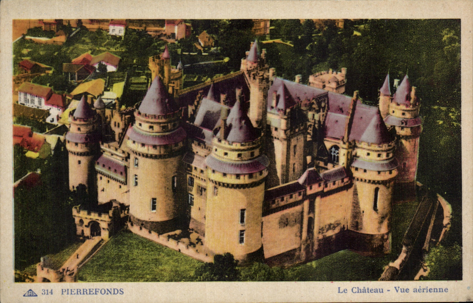 CPA Pierrefonds La Chateau Vue Aerienne