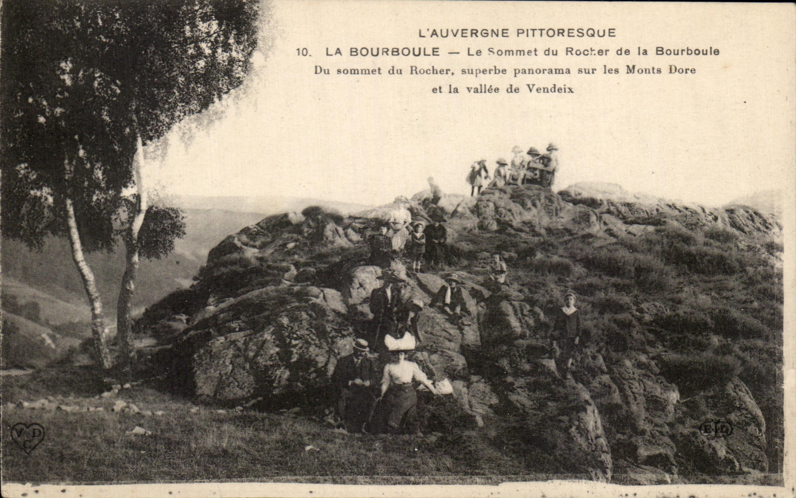CPA Picturesque Auvergne Bourboule the Summit of the Rock of Bourboule Of the top of the Rock of Bourboule