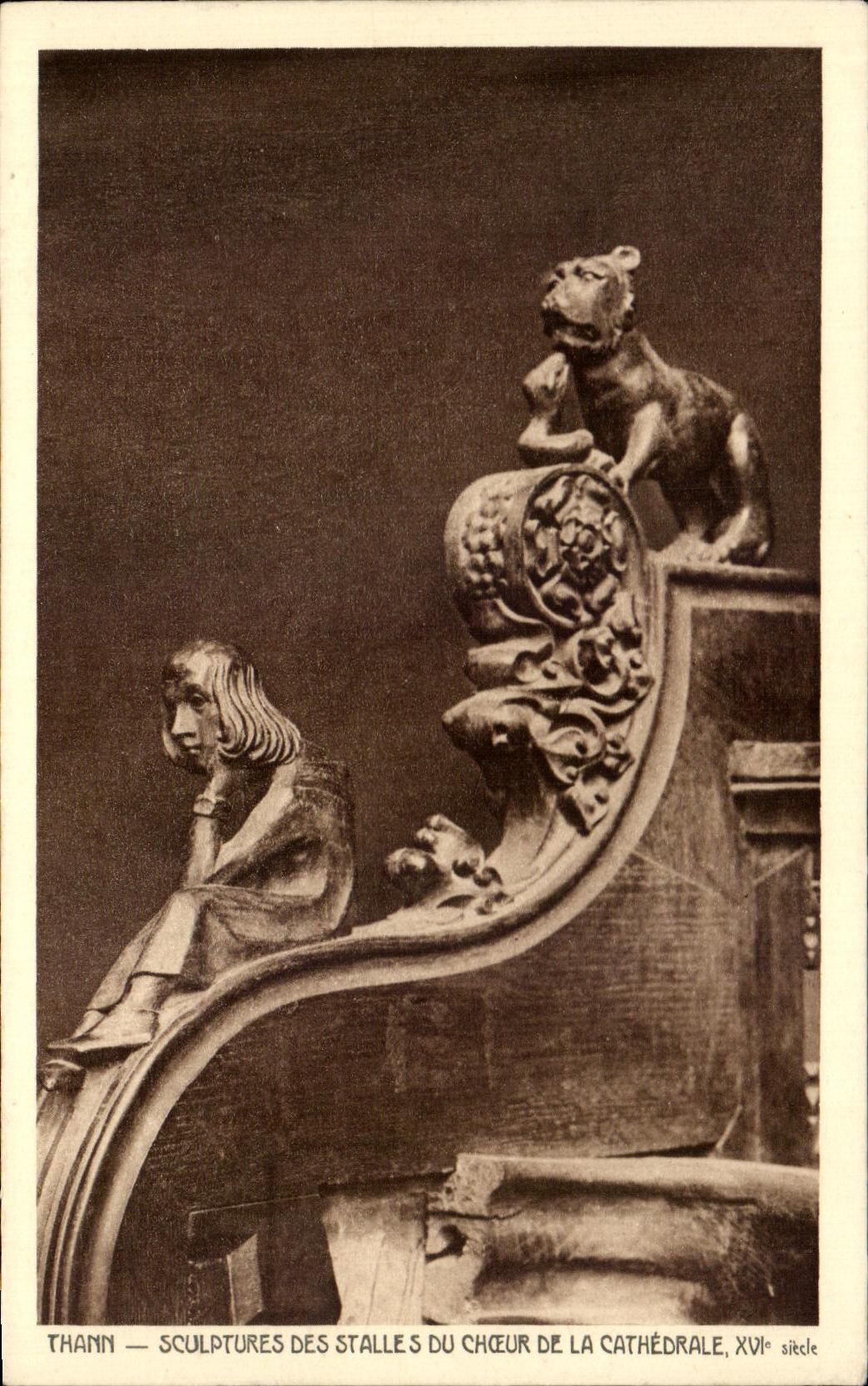 CPA Thann Sculptures Of the Stalls Of the Chorus Of the Cathedral