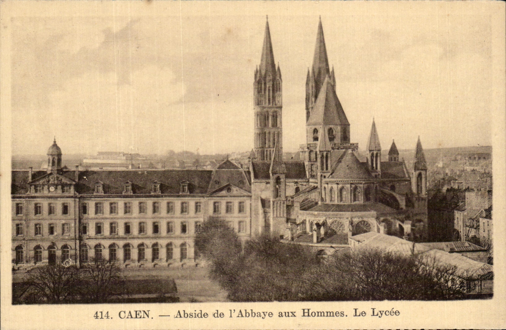 CPA Caen Abside de l'Abbaye aux Hommes