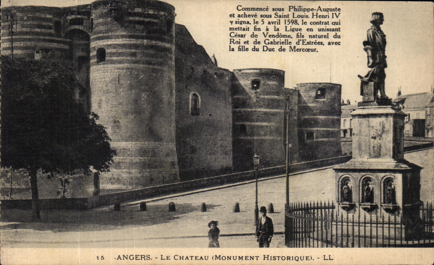 CPA Angers the Castle Historic building