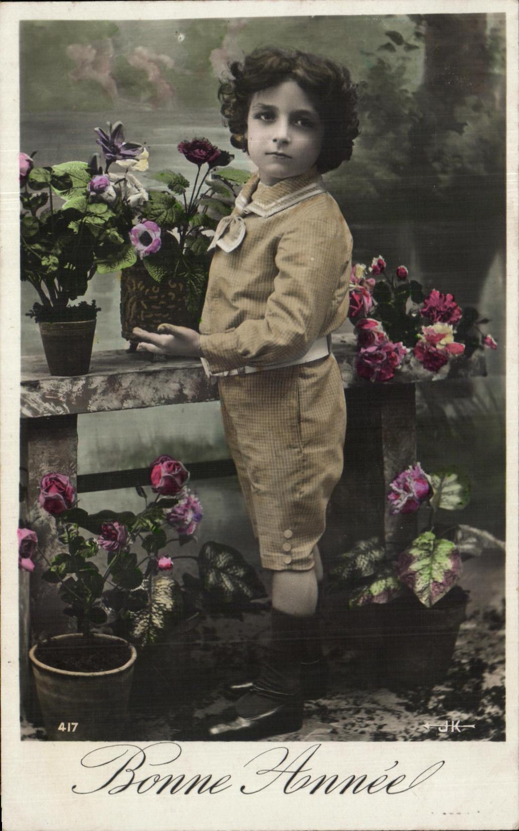 El nino de la fantasia de CPA florece a muchacho