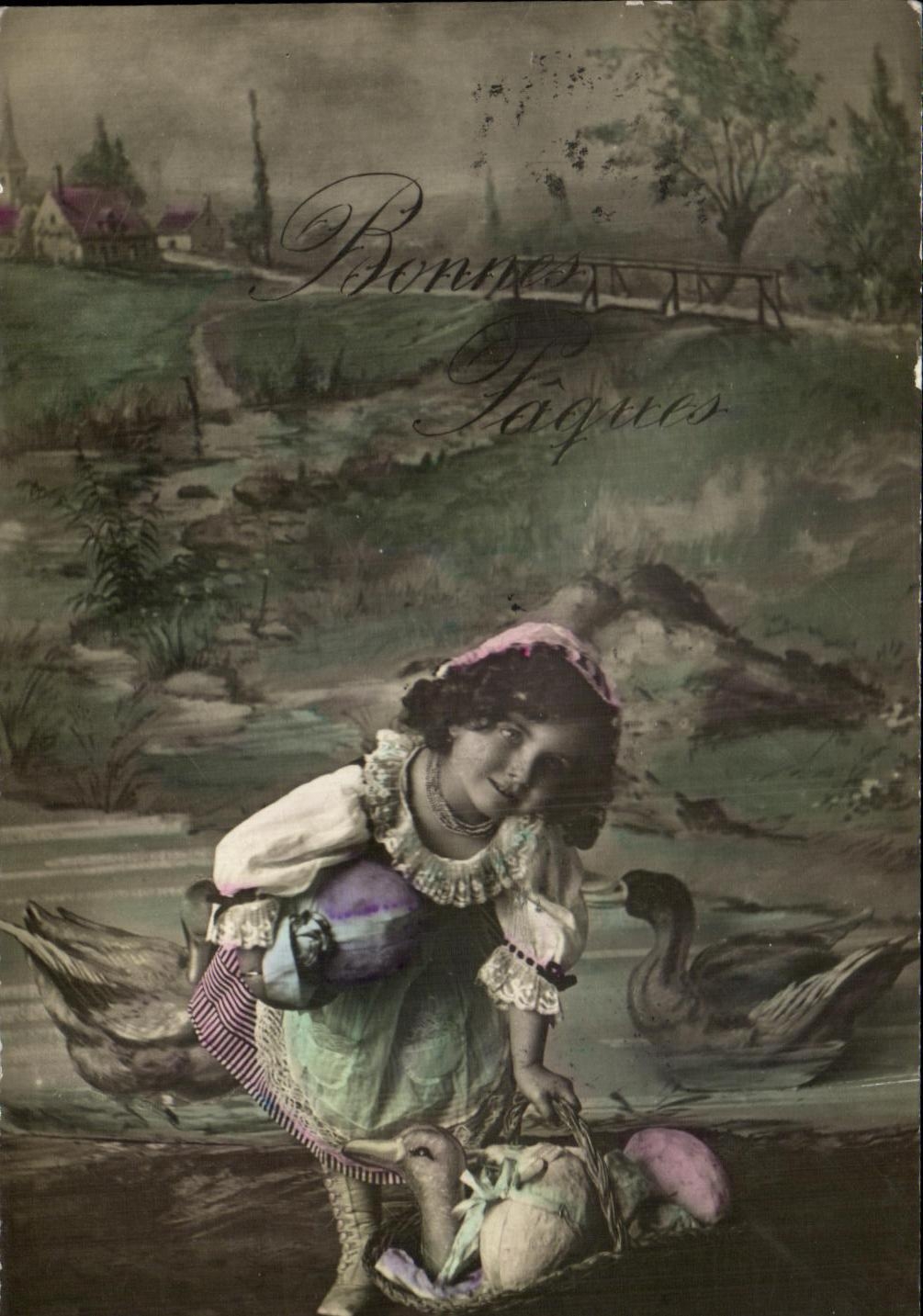 CPA Fantasy Child Easter Duck