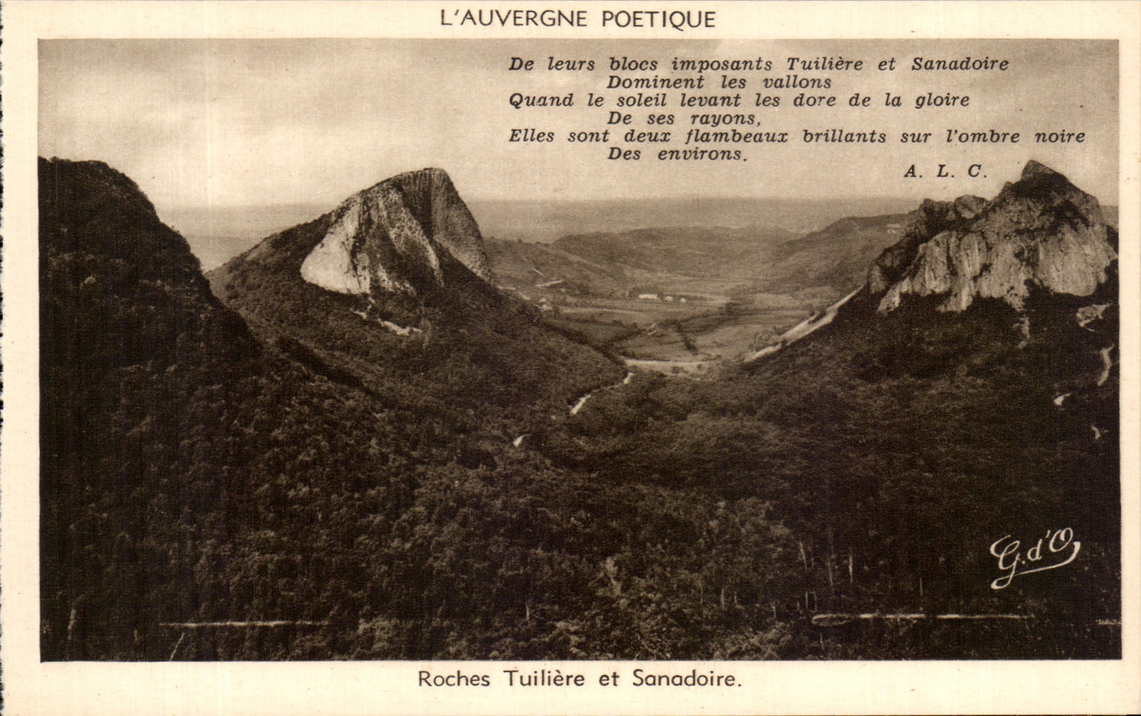 CPA Poetic Auvergne Rocks Tuiliere And Sanadoire