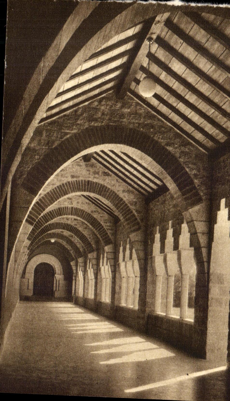 CPA Abbaye De Solesmes Interior Of the New Cloister