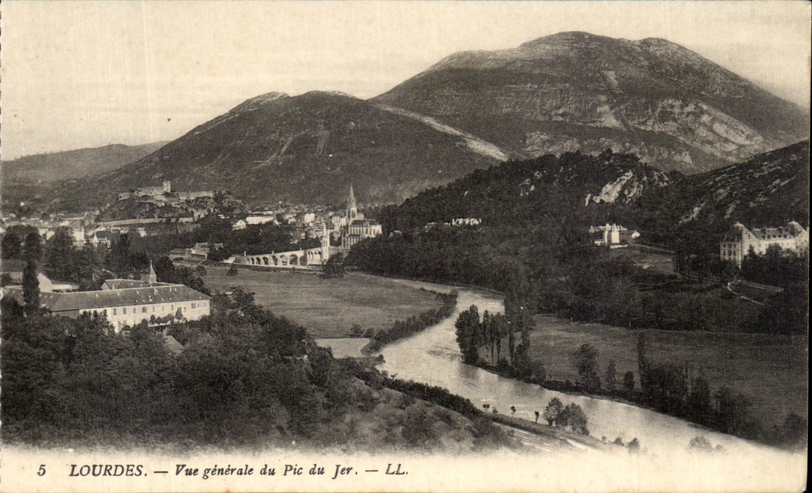 CPA Lourdes View Of the Peak Of Jer