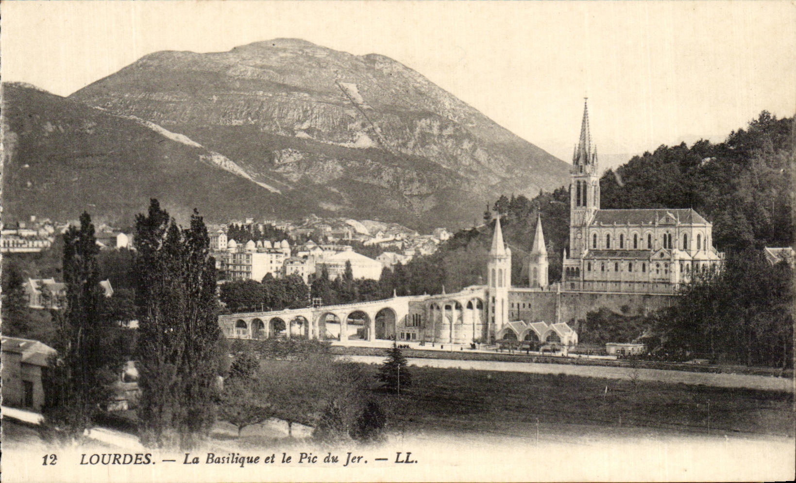 CPA Lourdes the Basilica And the Peak Of Jer