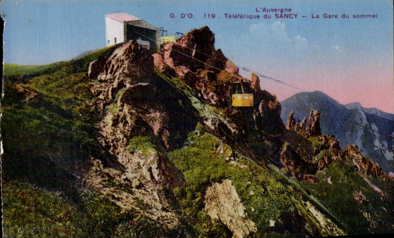 CPA Auvergne Teleferic Of the sancy Train station of the top