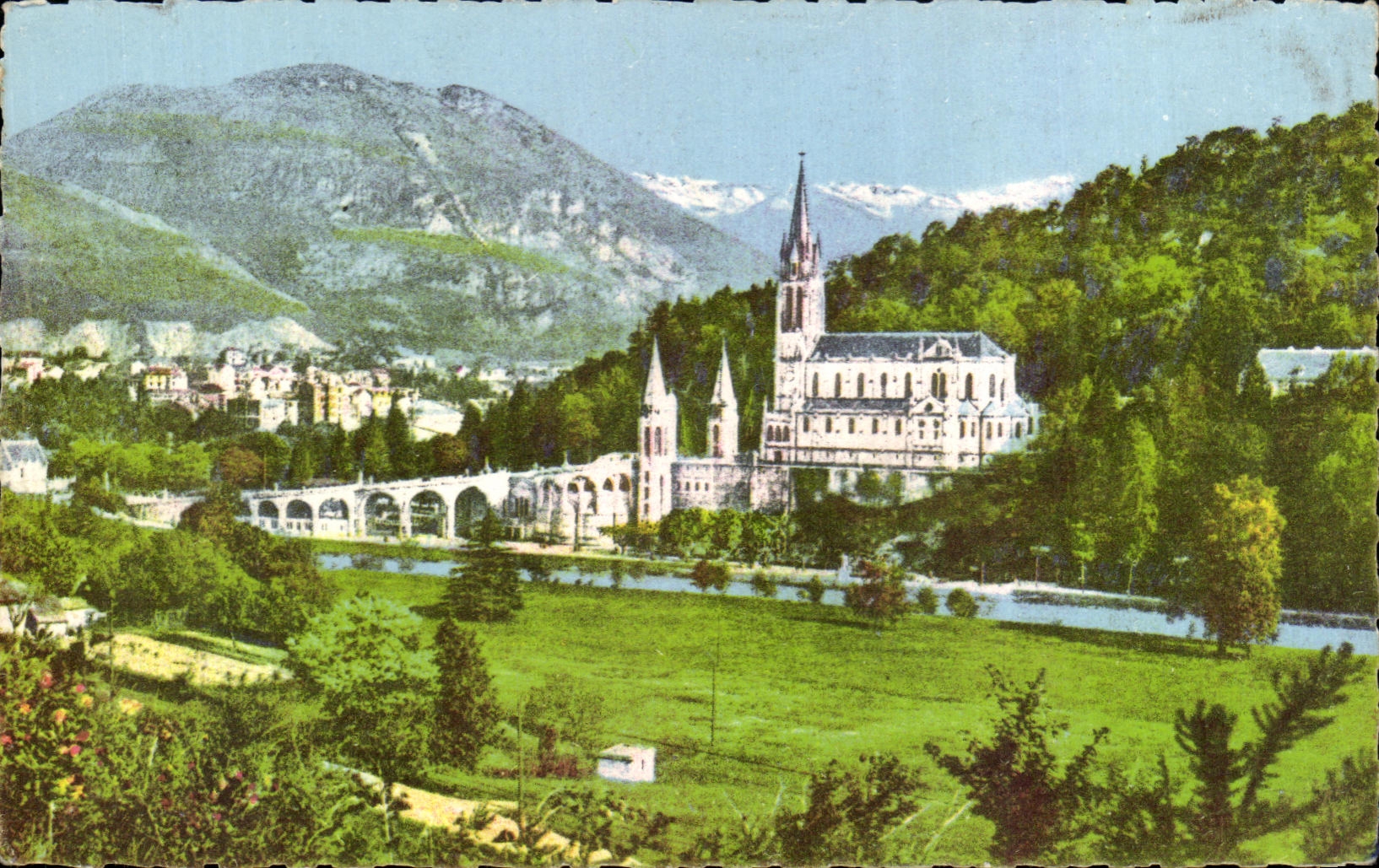 CPA Lourdes the Basilica the Peak of Jer
