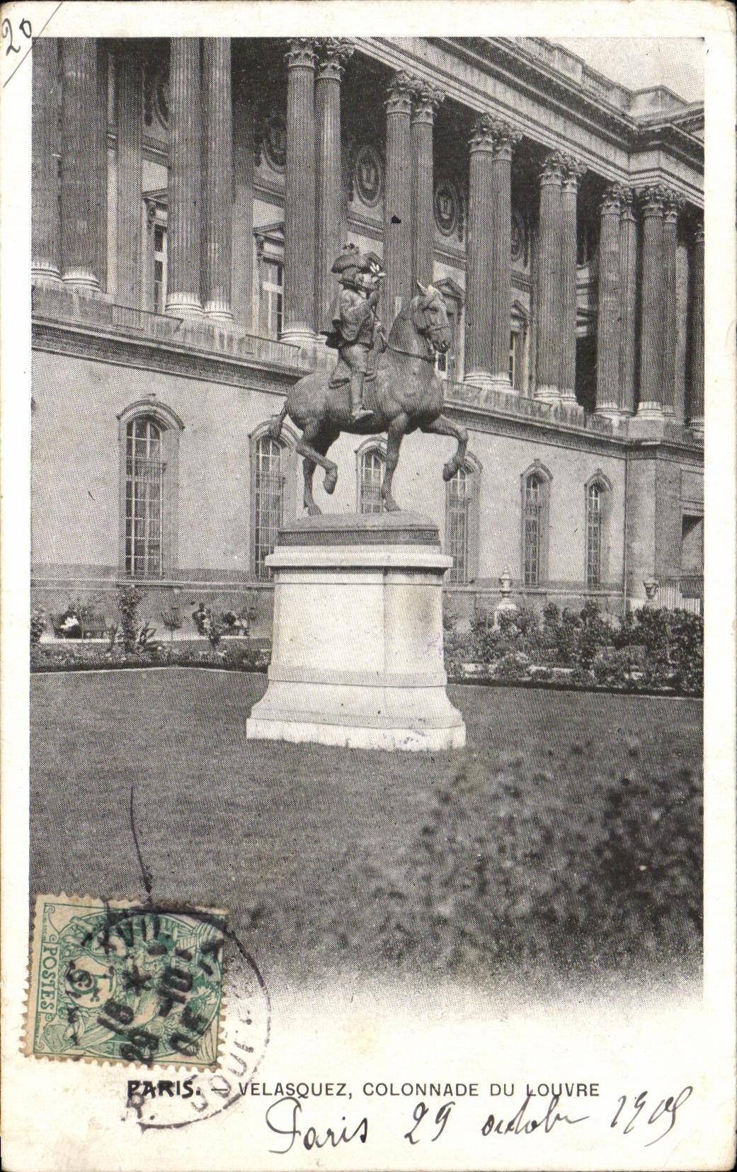 CPA Paris Velasquez Colonnade Of Louvre
