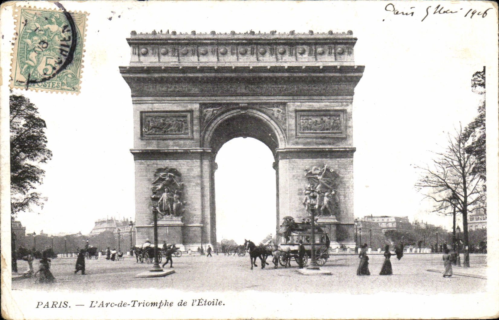 CPA Paris L'Arc de Triomphe de l'Etoile