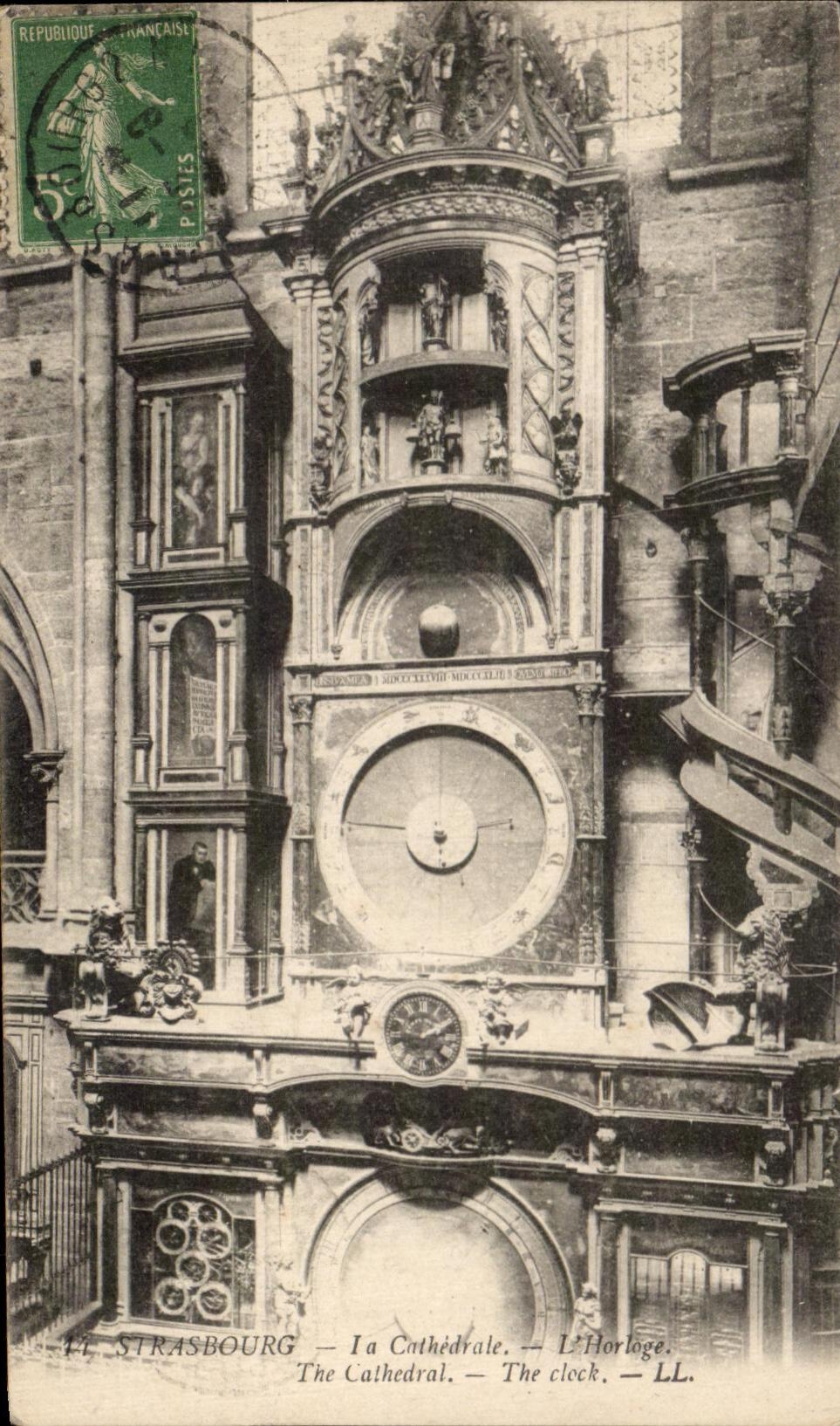 CPA Strasbourg the Cathedral the Clock