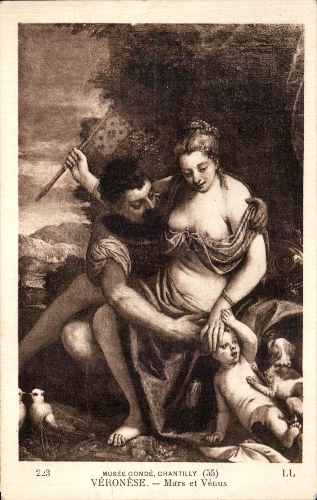 CPA Musee Conde Chantilly Veronese Mars Et Venus