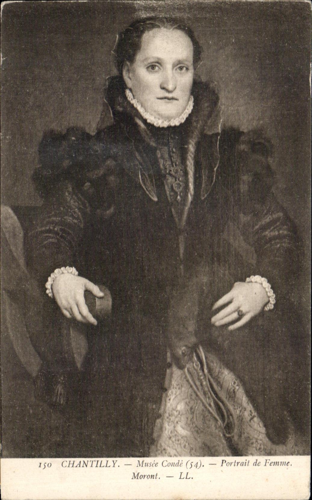 CPA Chantilly Musee Conde Portrail de Femme Moront