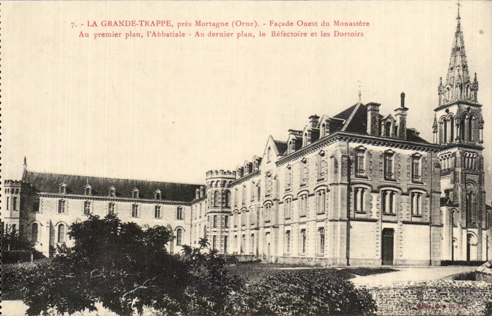CPA La Grande Trappe Pres Mortagne Facade Ouest Du Monastere 